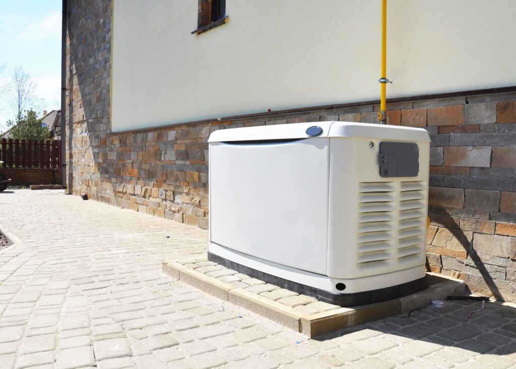 whole-house generator outside a residential home