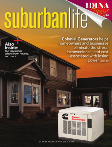 the cover image of the suburban life magazine cover featuring colonial generators