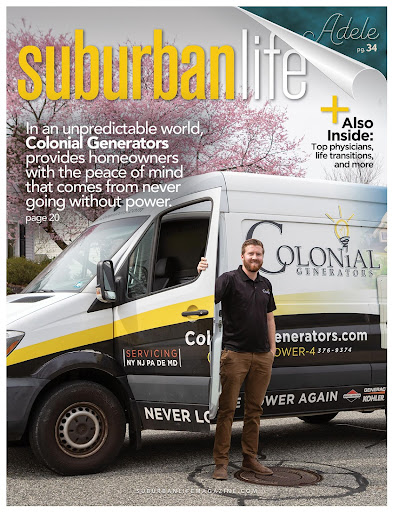 Colonial Generators is featured on the cover of Suburban Life Magazine